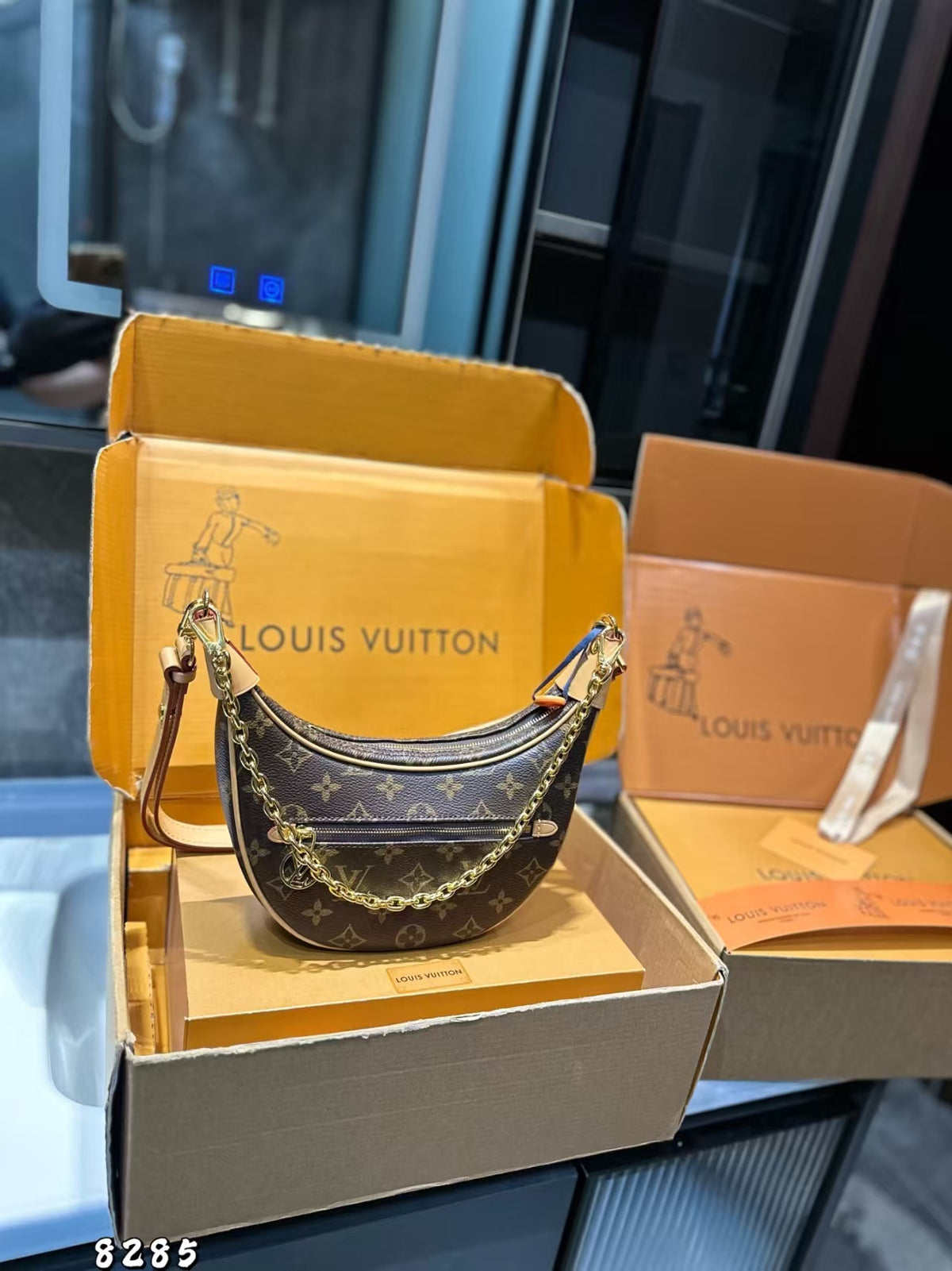 Crescent shaped bag