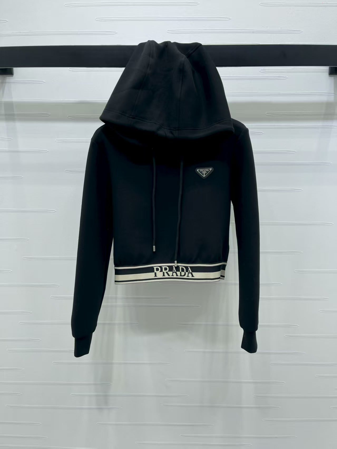 Ribbon hooded sweatshirt and pants set