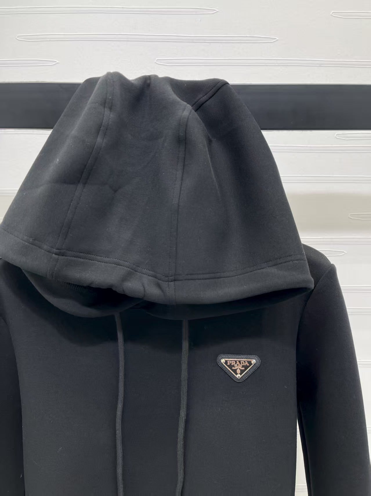 Ribbon hooded sweatshirt and pants set