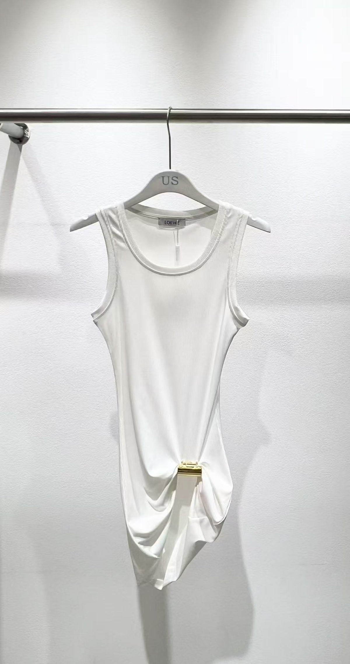 Early autumn new metal decoration slim fit sleeveless threaded