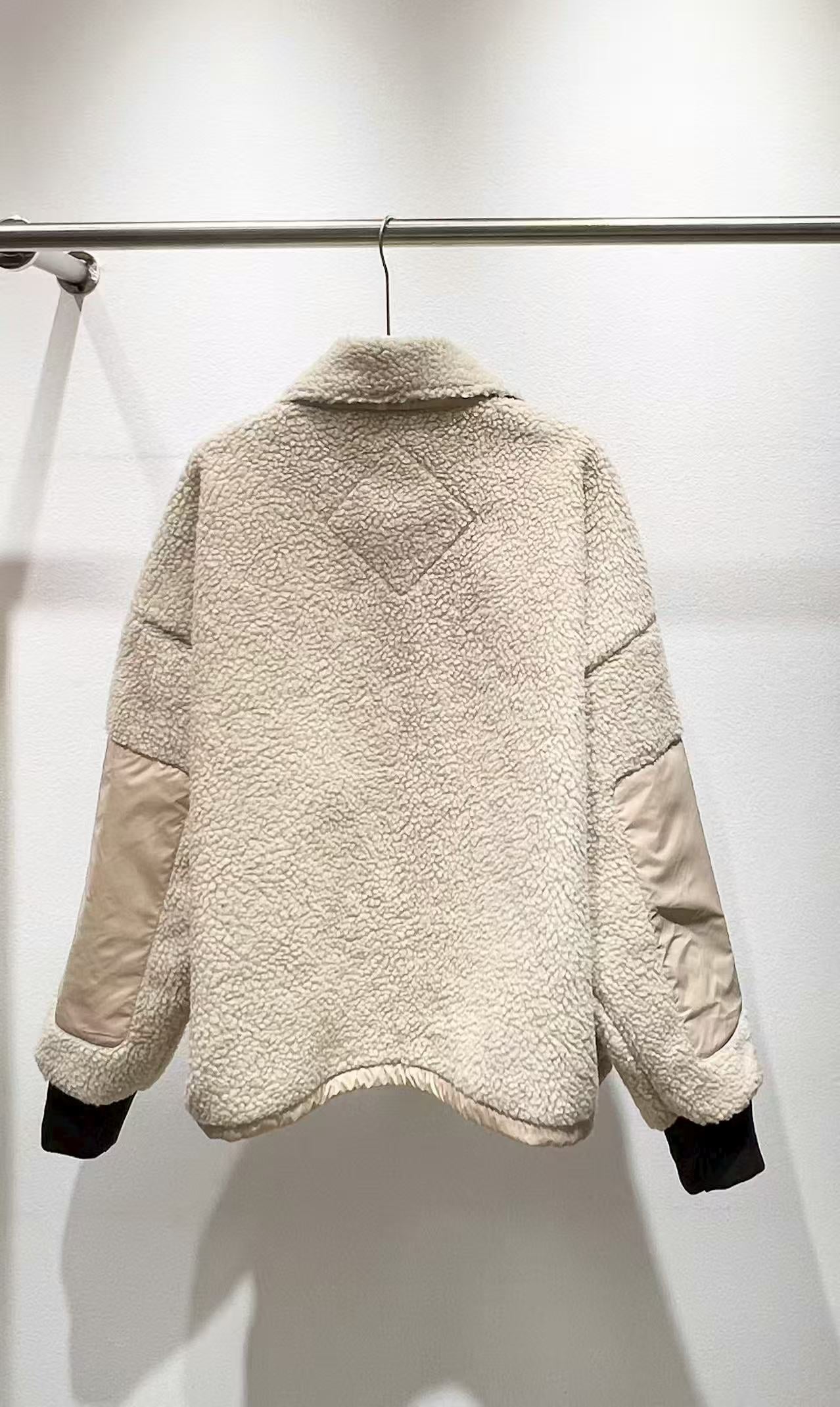 Autumn and winter new lamb wool pullover jacket