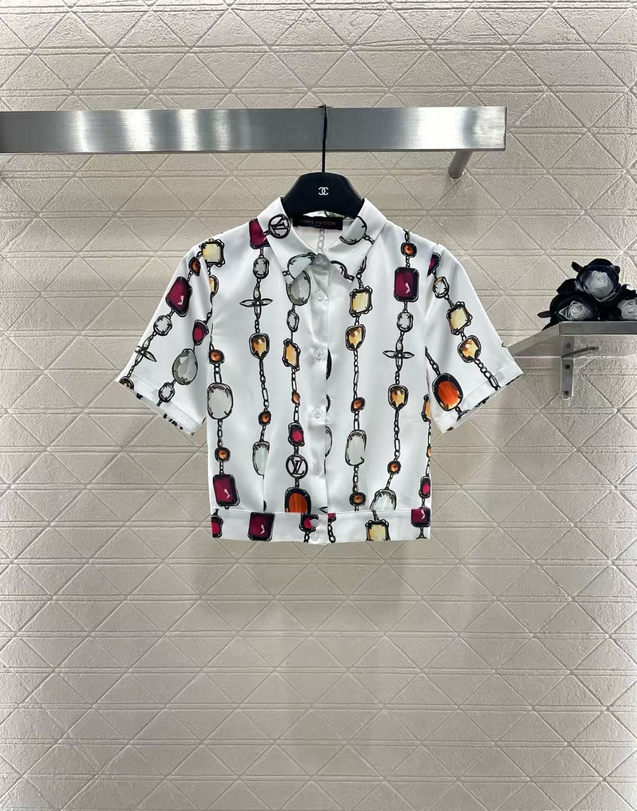 Printed shirt long skirt set