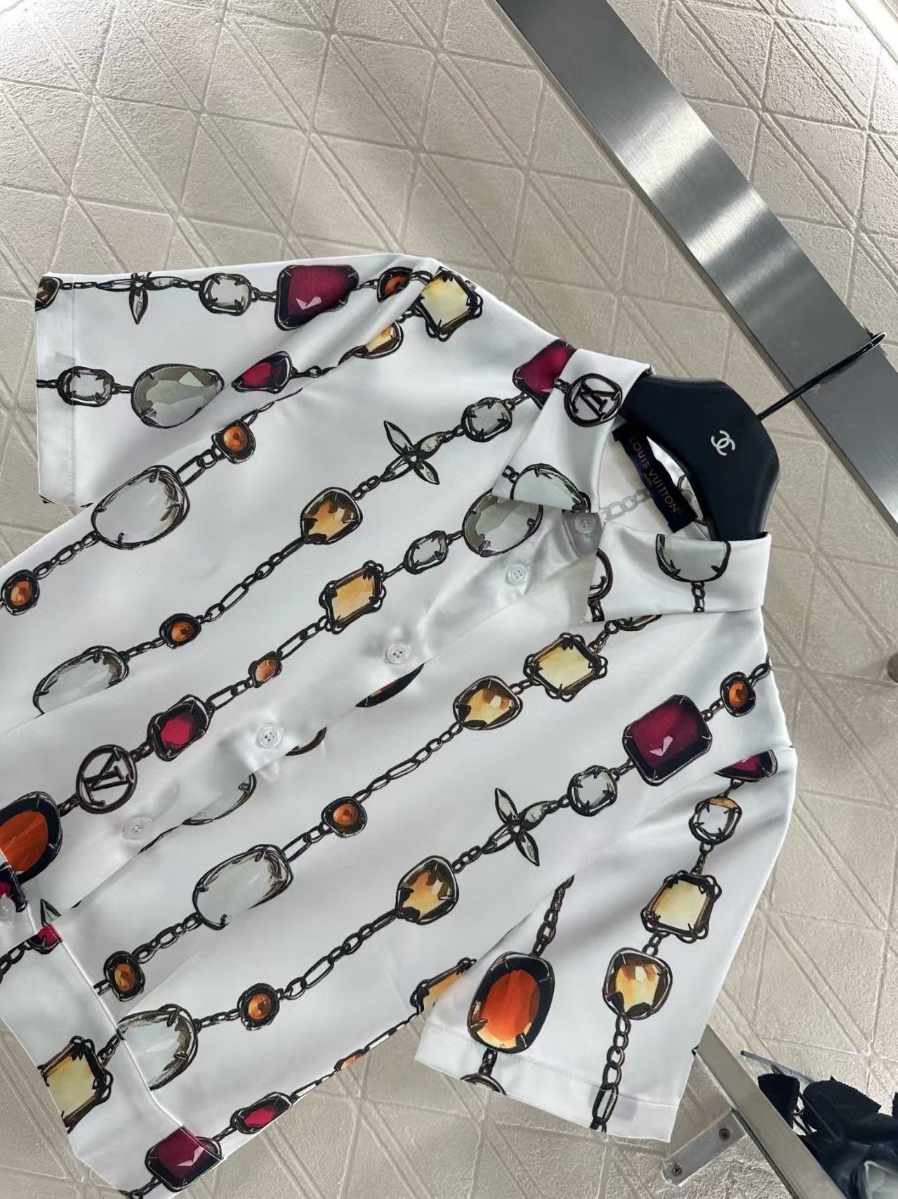 Printed shirt long skirt set