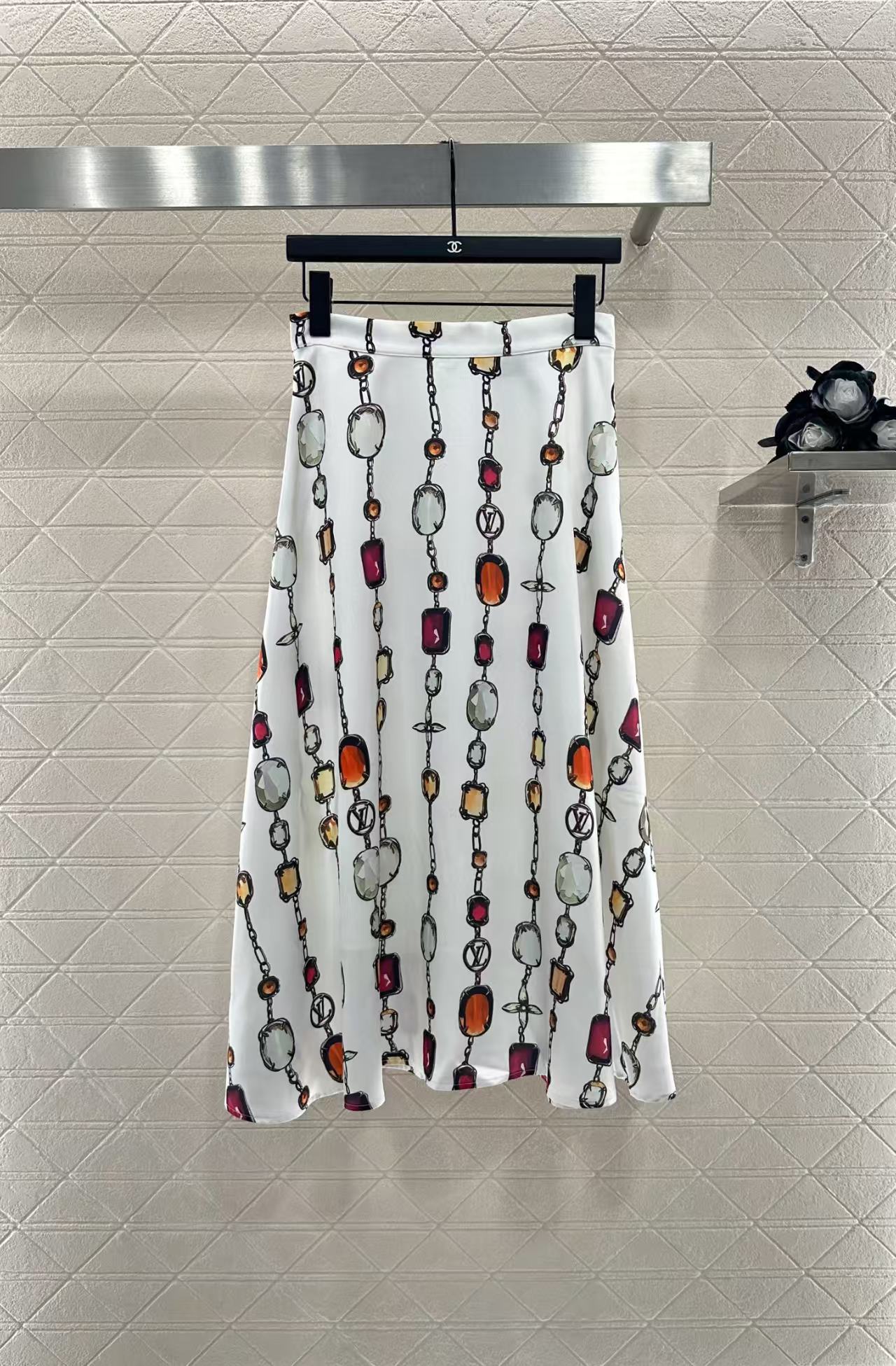 Printed shirt long skirt set