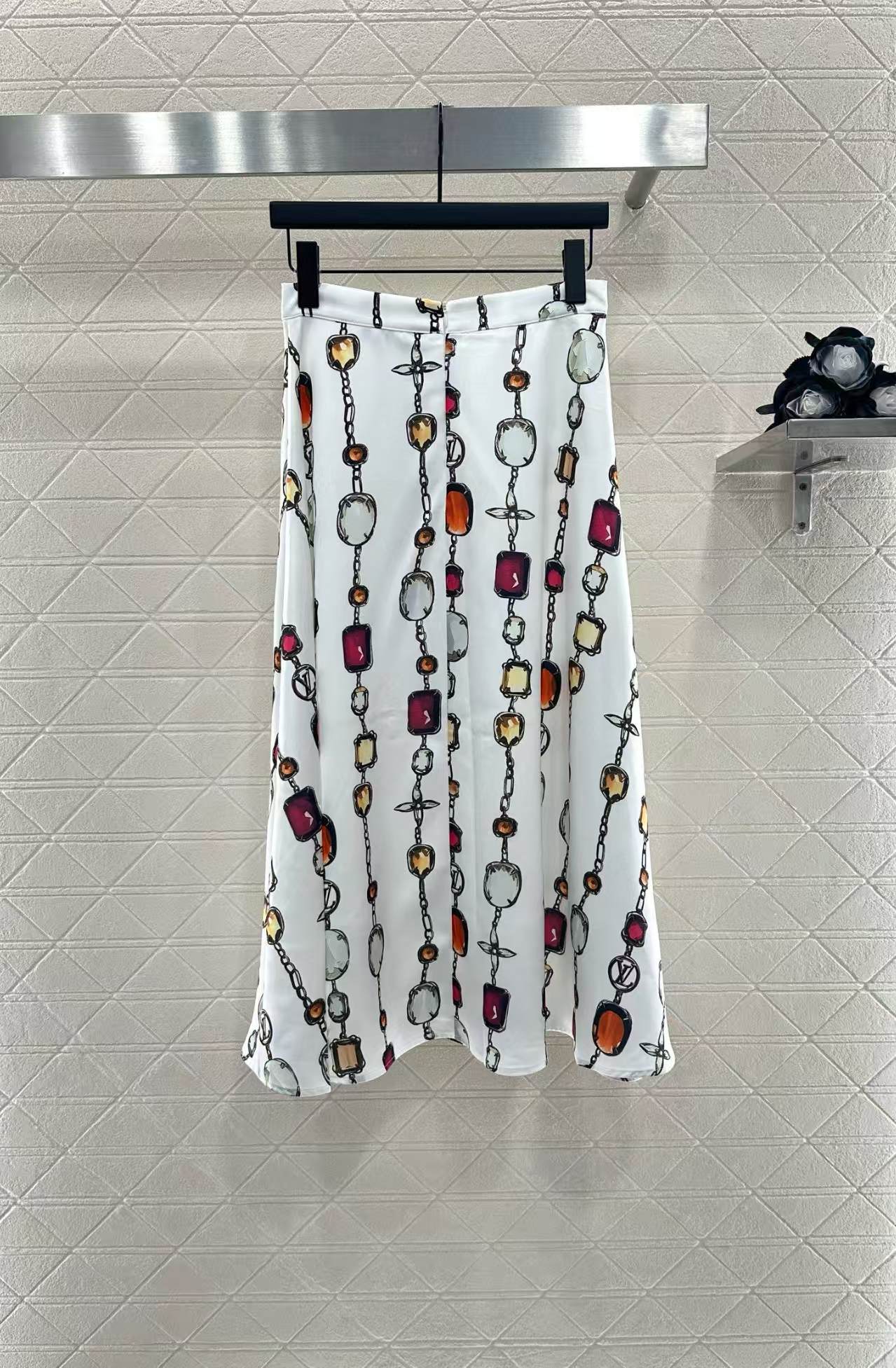 Printed shirt long skirt set