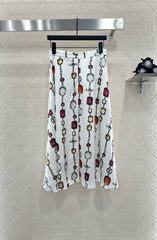 Printed shirt long skirt set