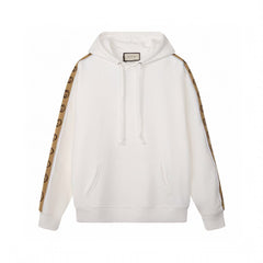 Striped woven flash hoodie sweatshirt,