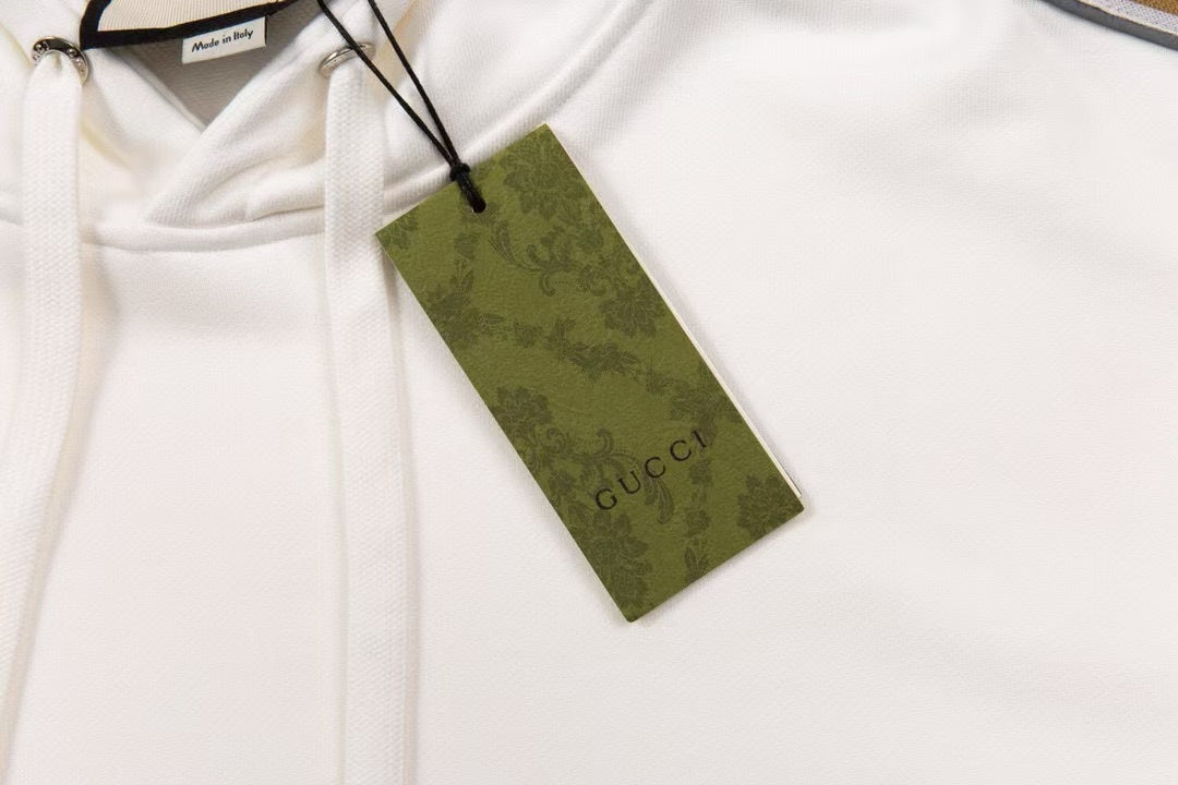 Striped woven flash hoodie sweatshirt,