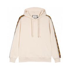 Striped woven flash hoodie sweatshirt,