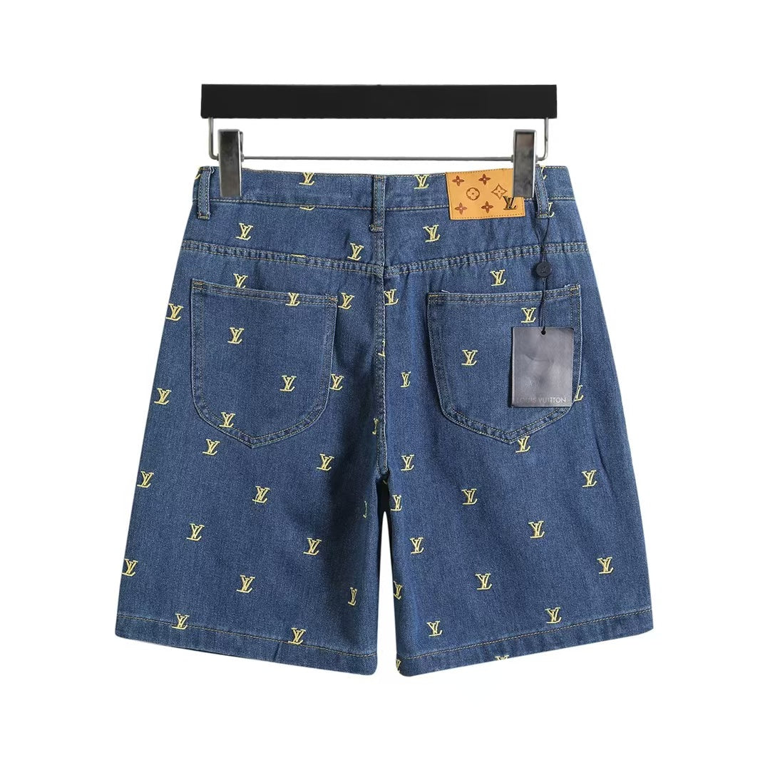 Full embroidered denim suit