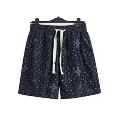Old flower full print denim suit