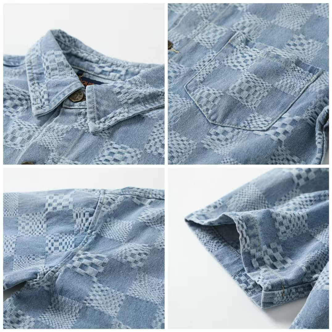 heckered Jacquard Cowboy Set