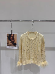 Hollow sweater cardigan