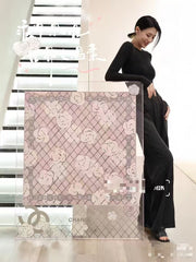 Camellia silk scarf