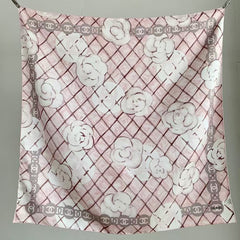 Camellia silk scarf