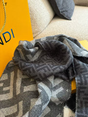 Double sided cashmere scarf