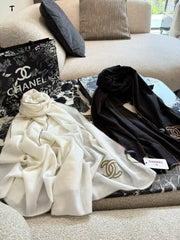 Ink wash cashmere scarf
