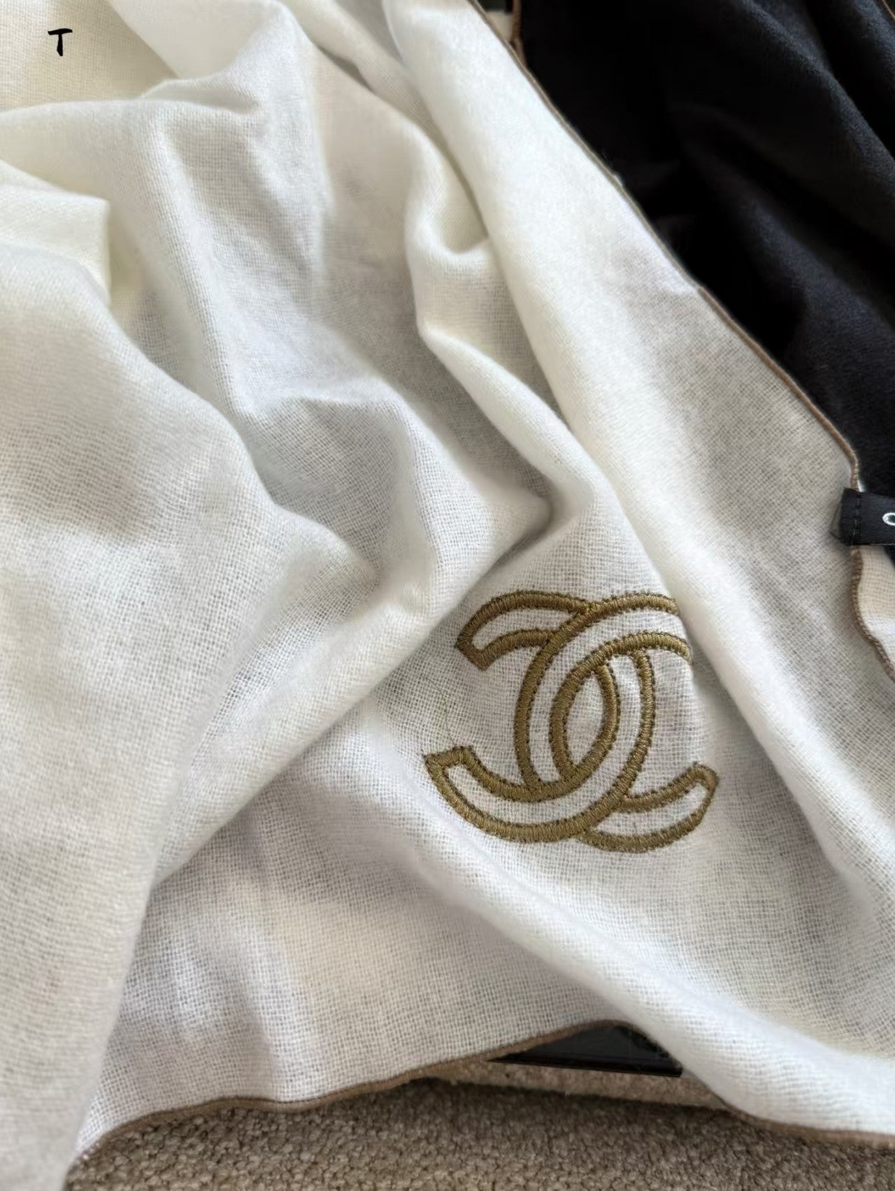 Ink wash cashmere scarf