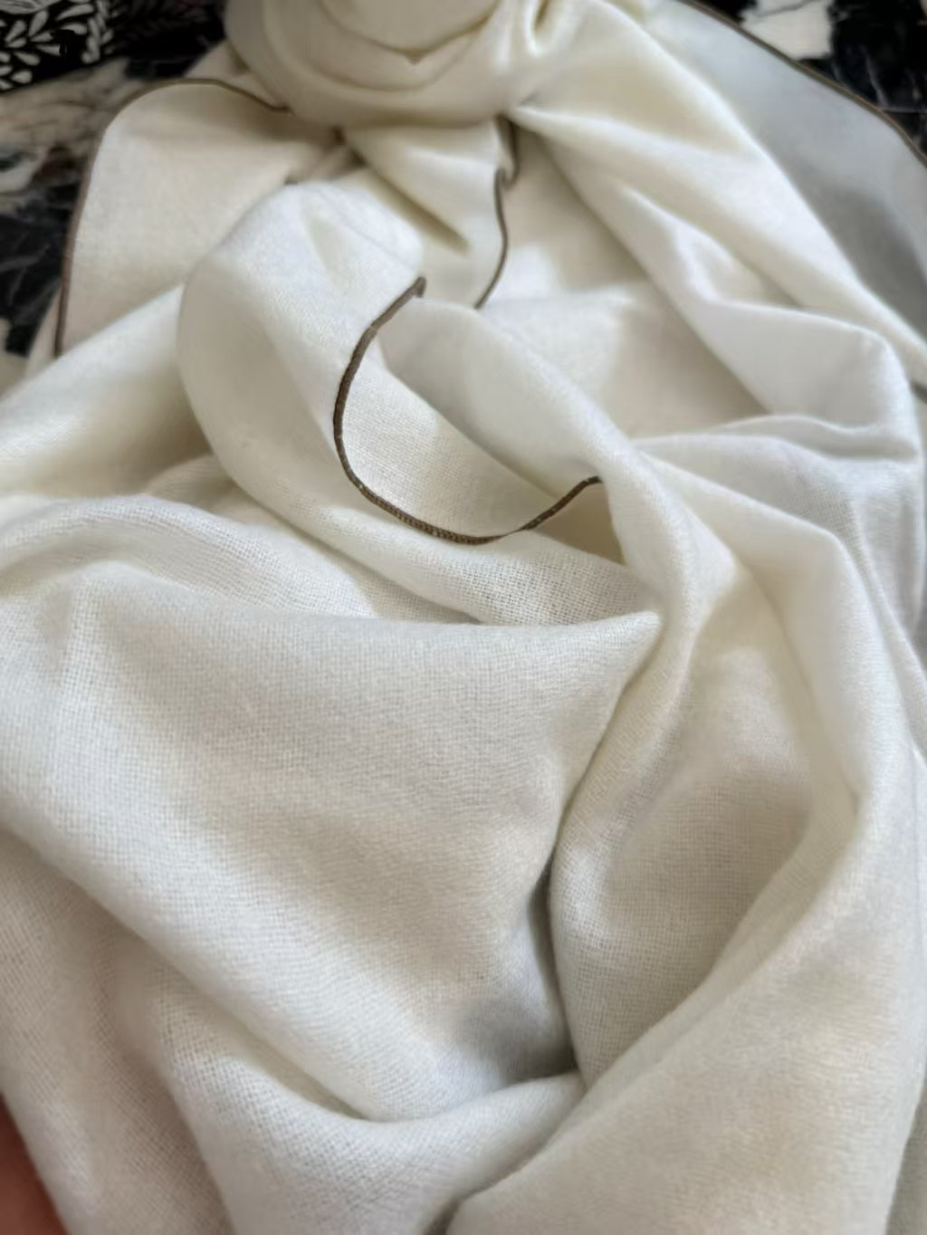 Ink wash cashmere scarf
