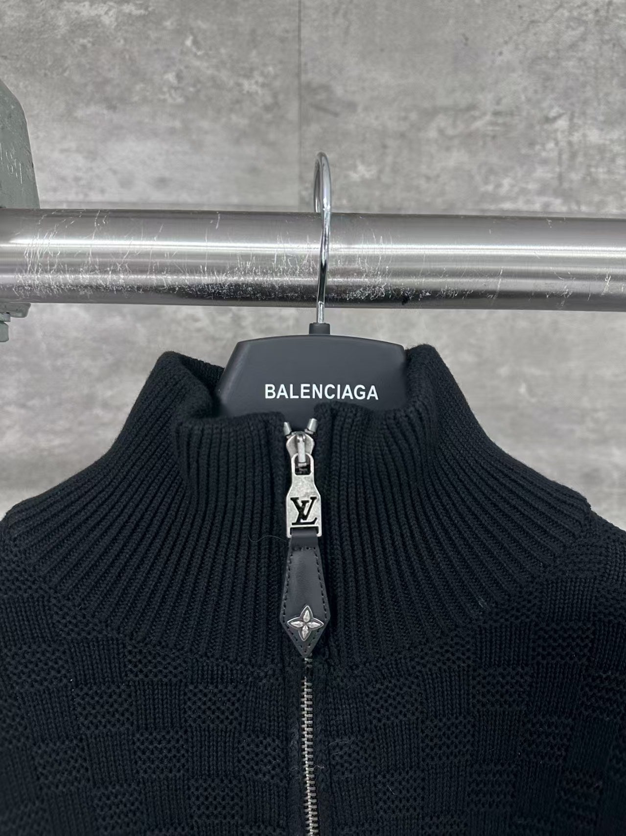 Embroidered letter zipper jacket