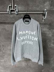 New embroidered round neck hoodie