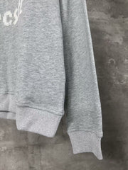 New embroidered round neck hoodie