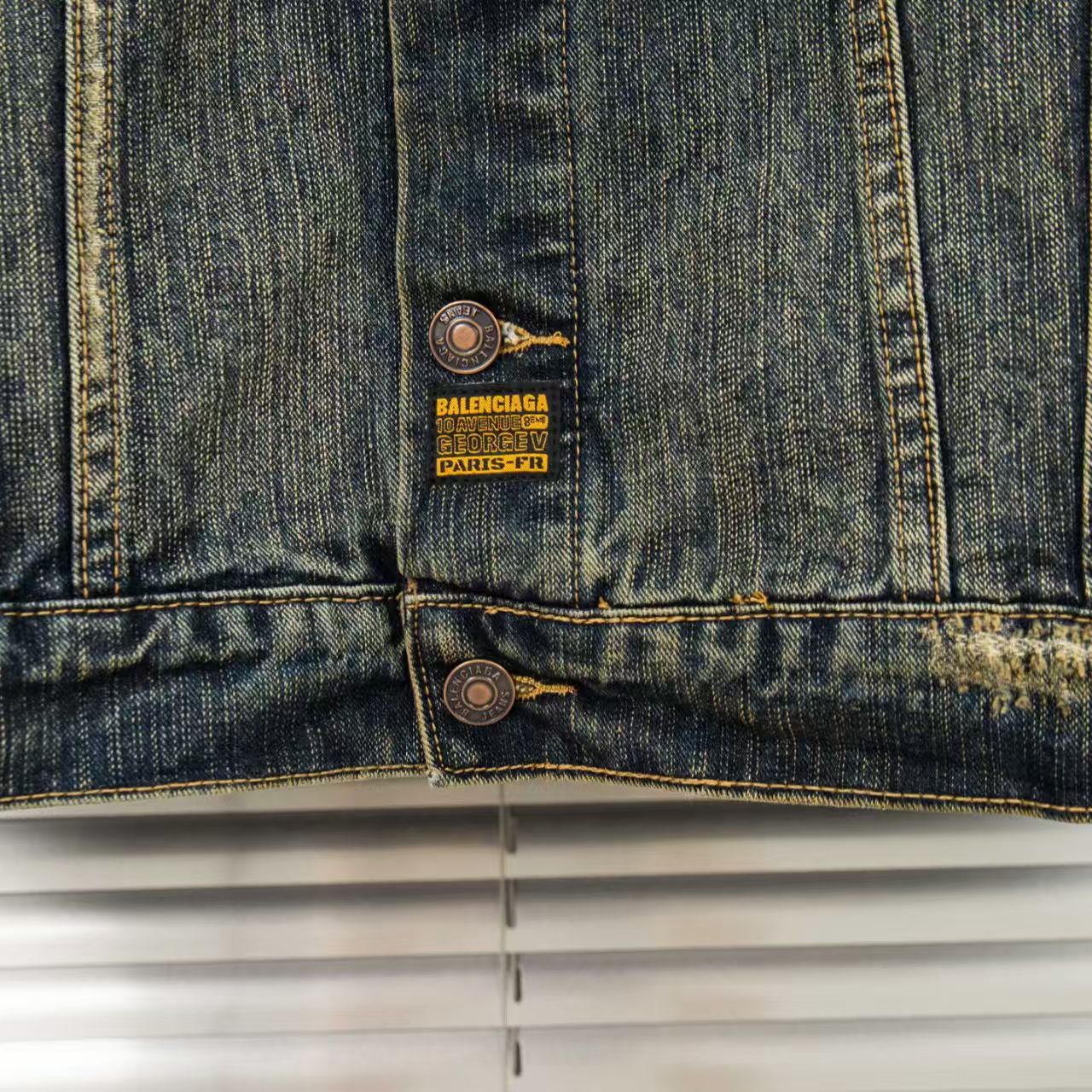 Wear and tear denim vest jacket with holes