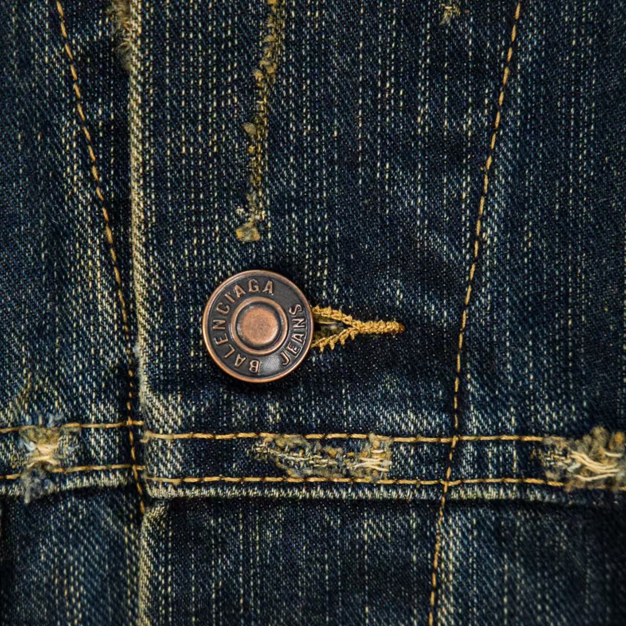 Wear and tear denim vest jacket with holes