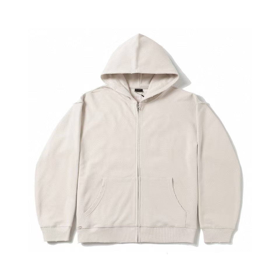 Ripped hooded sweatshirt