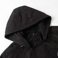 Letter printed jacket hooded jacket