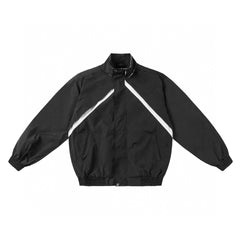 Flame Embroidered Windbreaker Jacket
