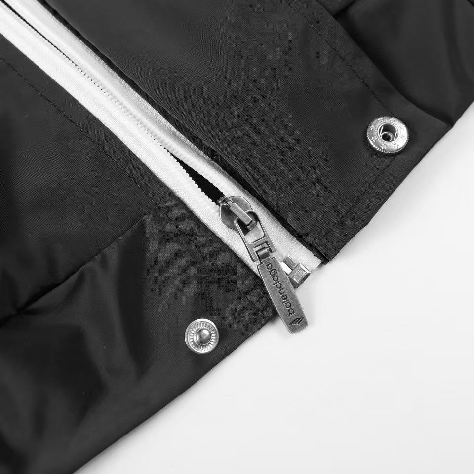 Flame Embroidered Windbreaker Jacket