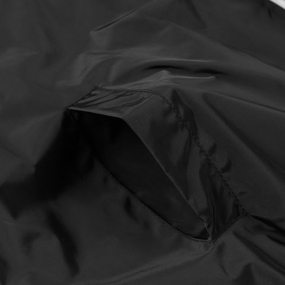 Flame Embroidered Windbreaker Jacket
