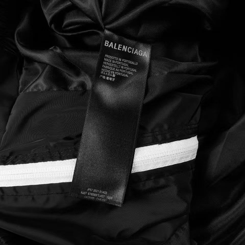 Flame Embroidered Windbreaker Jacket
