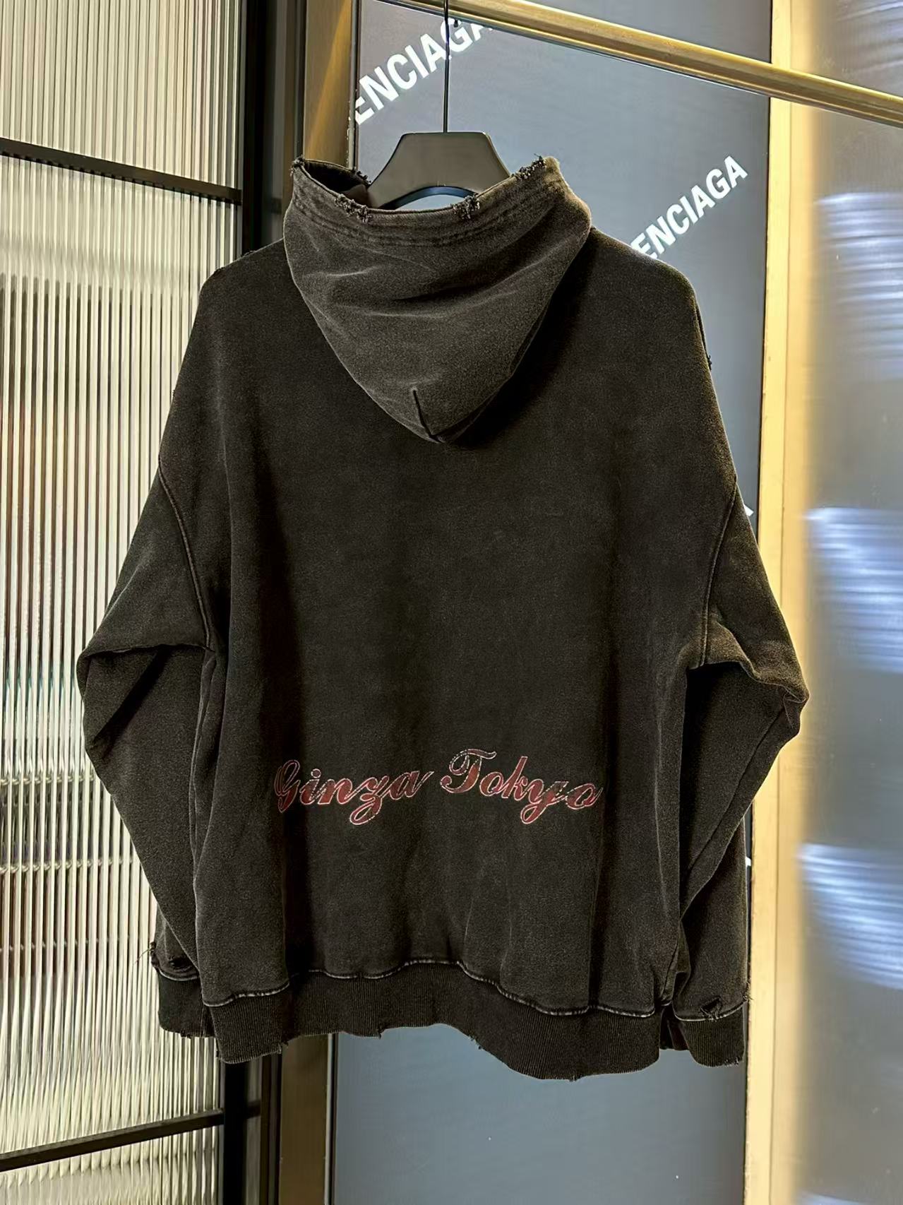 Wash and make old hooded sweatshirt