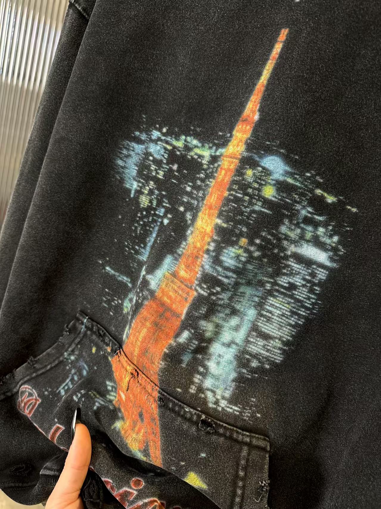 Wash and make old hooded sweatshirt
