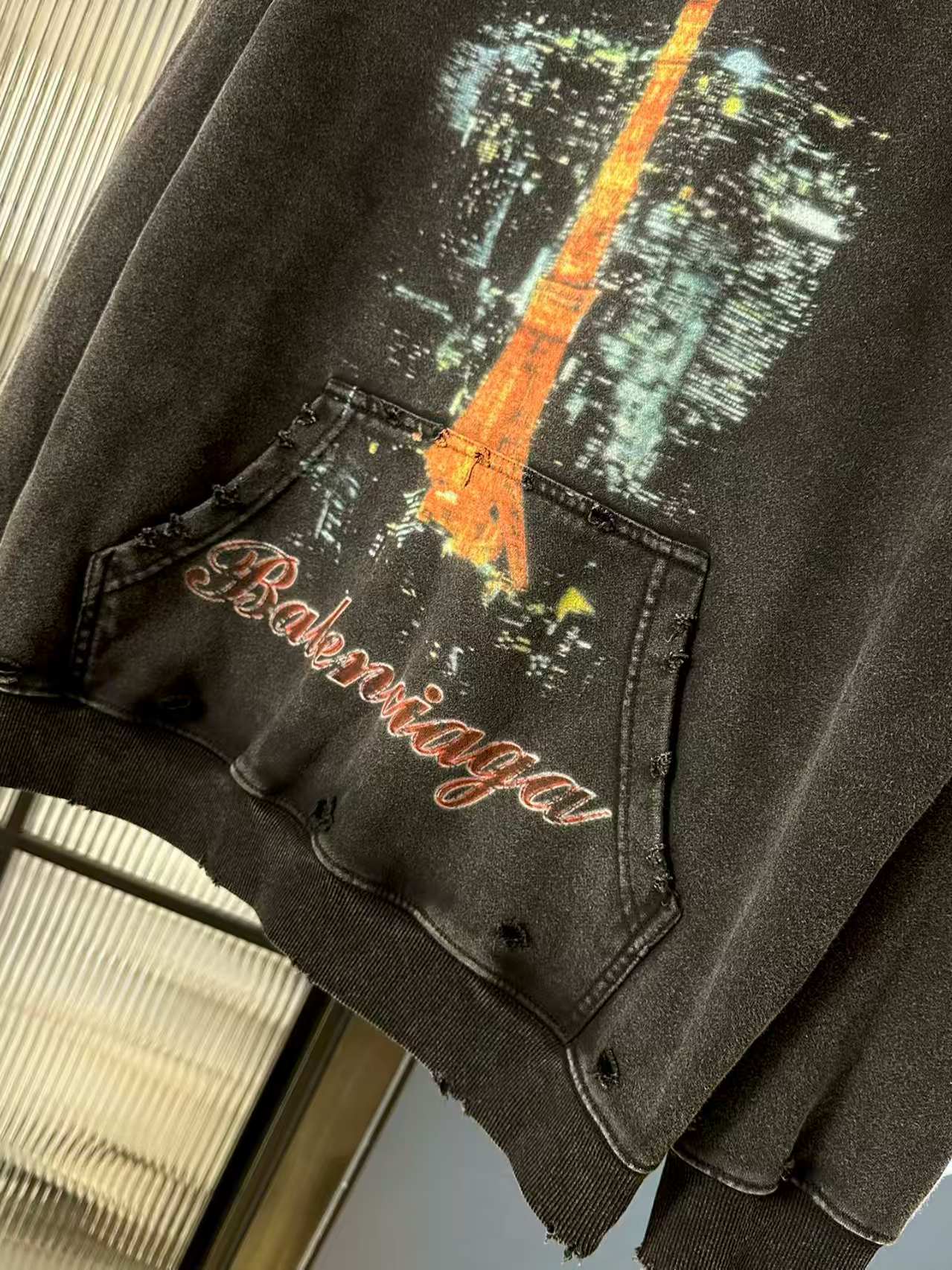 Wash and make old hooded sweatshirt