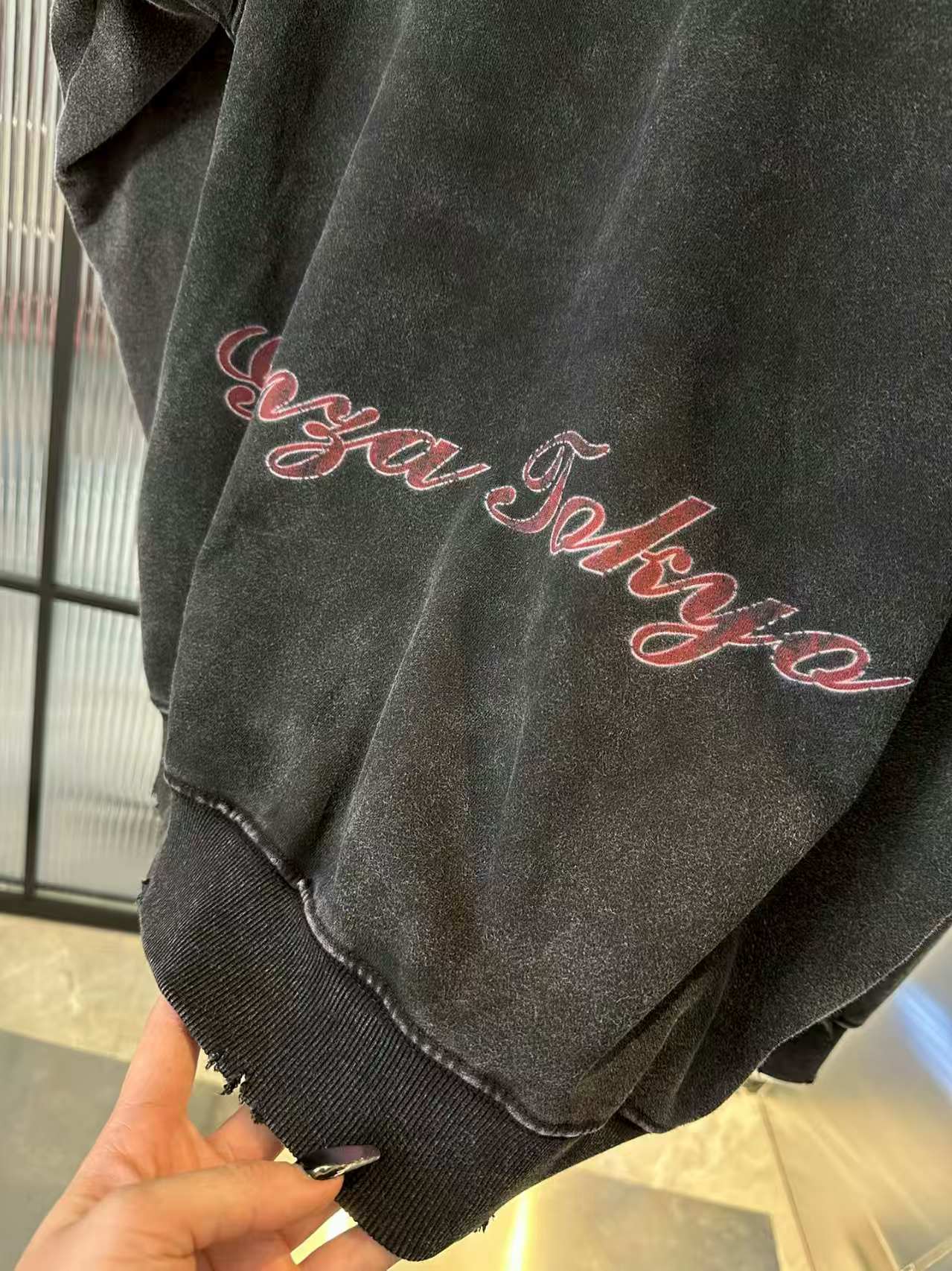 Wash and make old hooded sweatshirt