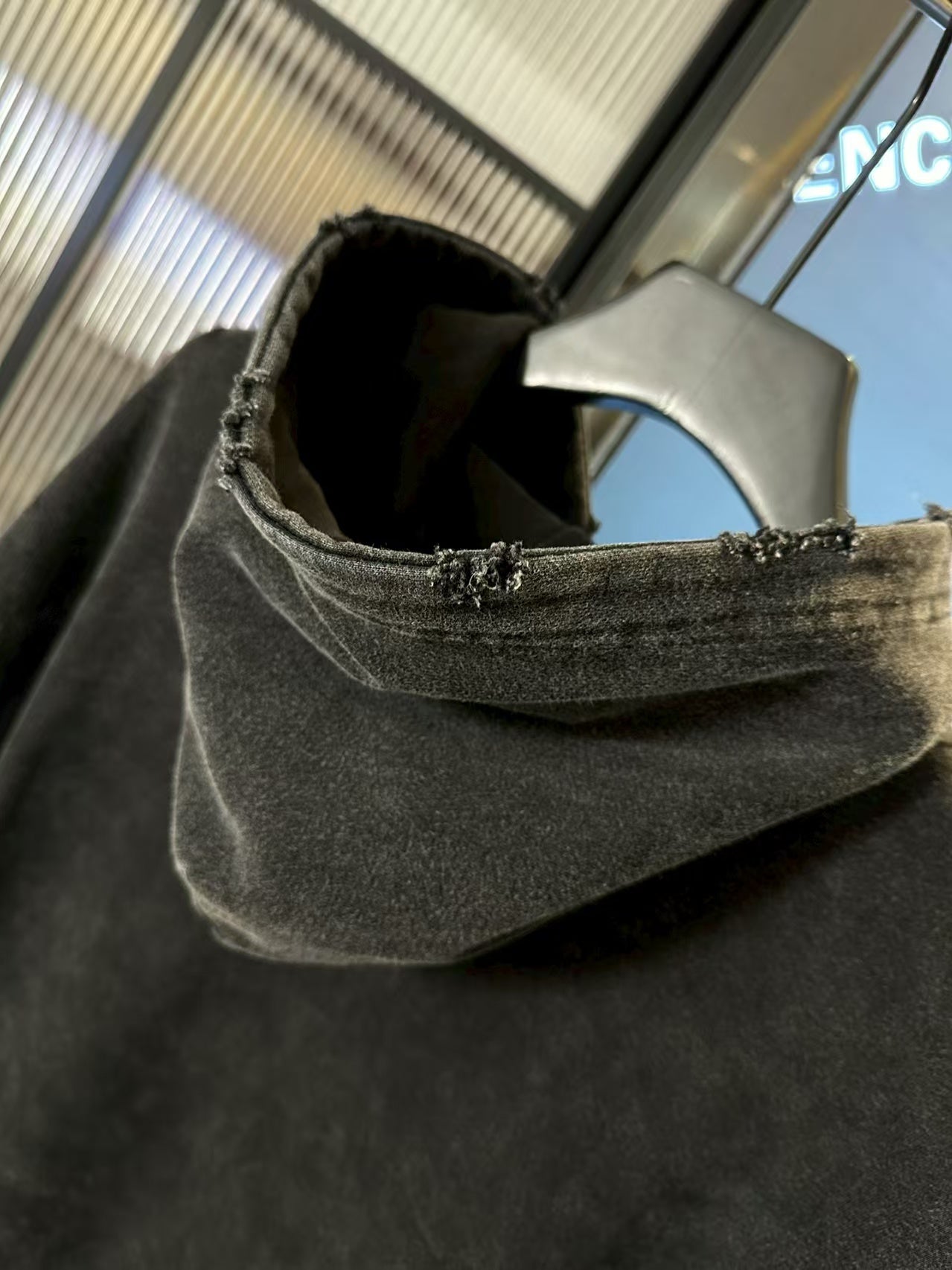 Wash and make old hooded sweatshirt