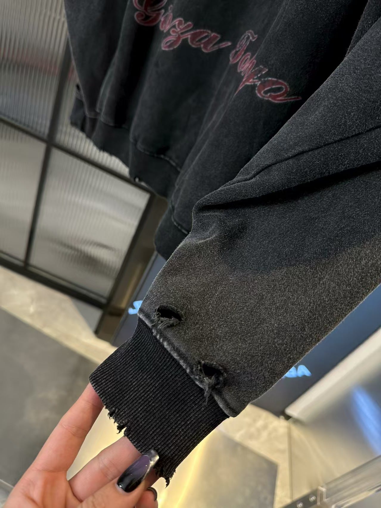 Wash and make old hooded sweatshirt