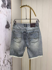 Ripped denim shorts