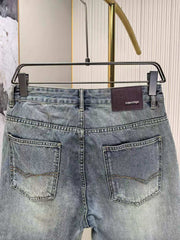 Ripped denim shorts