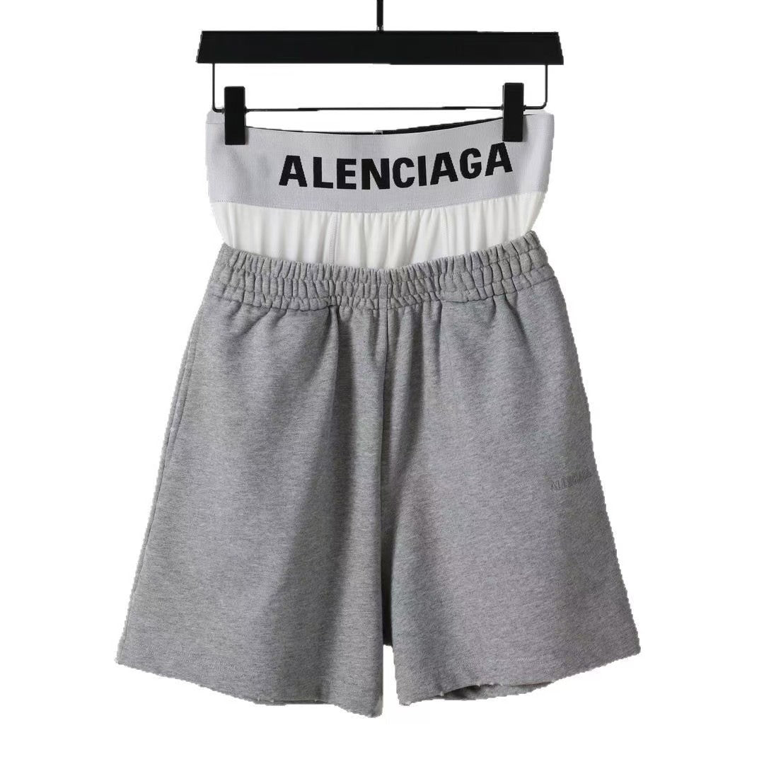 Fake two piece underwear spliced shorts