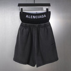 Fake two piece underwear spliced shorts
