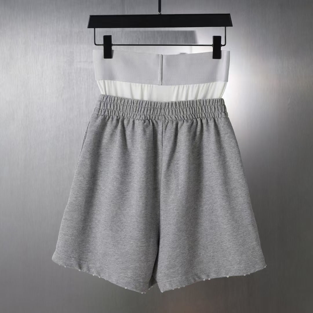 Fake two piece underwear spliced shorts