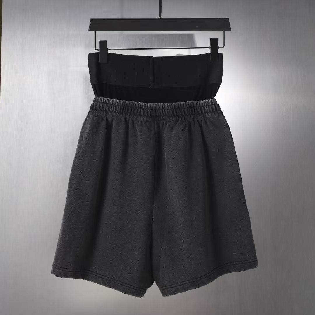 Fake two piece underwear spliced shorts