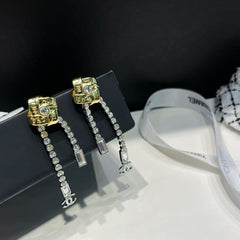 Tassel crystal earrings