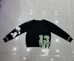 Little Bear Jacquard Tassel Sweater