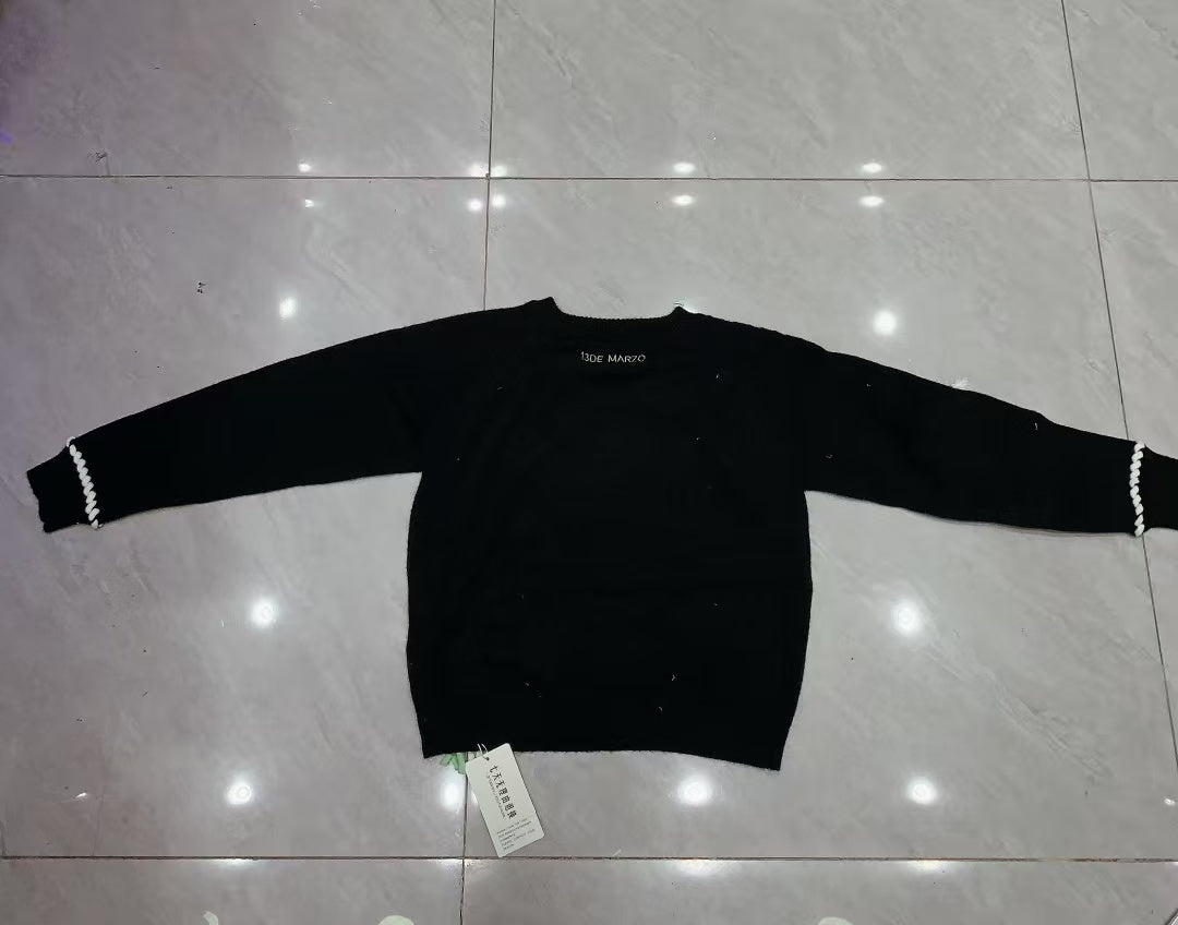 Little Bear Jacquard Tassel Sweater