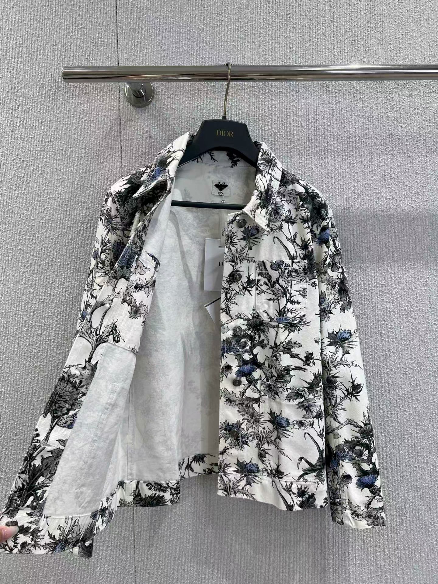 Full printed denim jacket